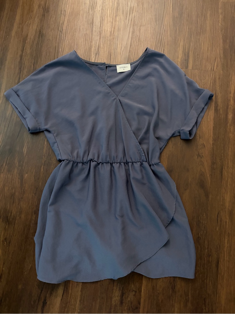 Everly Blue Wrap-Front Women's romper